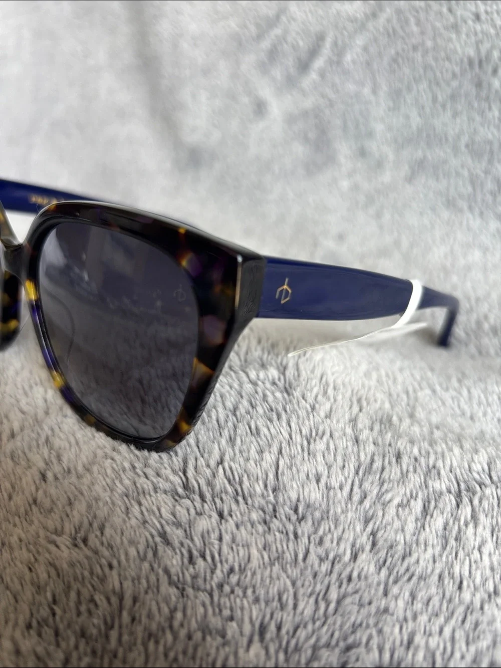 rag & bone Gradient Square Sunglasses in Yellow Havana/Blue/Grey Shaded NWT